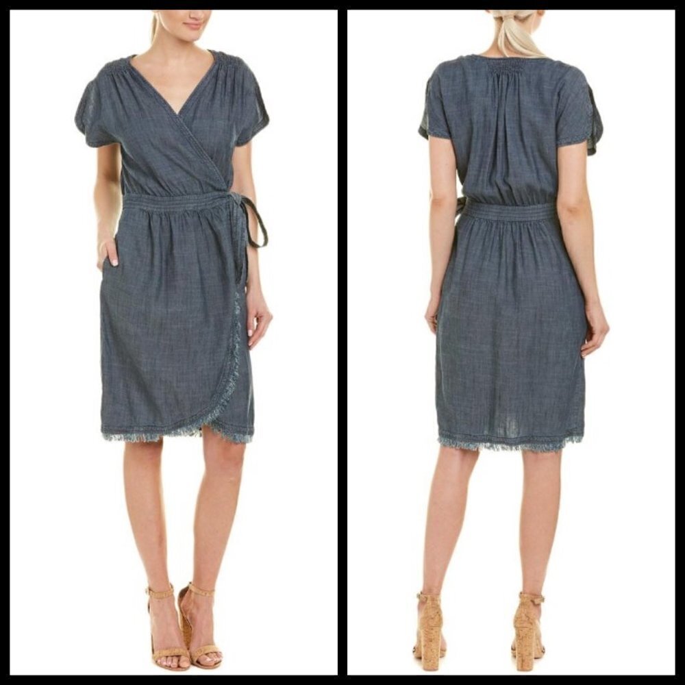 💕TRINA TURK💕 Morina Chambray Wrap Dress